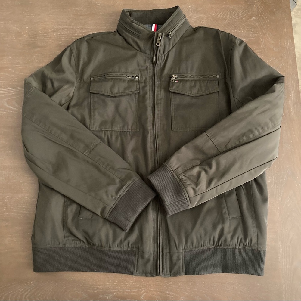 Tommy Hilfiger Dark Olive Bomber Jacket